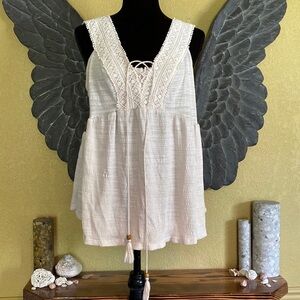 Time And Tru New Tank Top With Front Tie